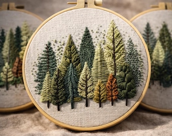 Kit de bordado para principiantes, diseño de paisaje tranquilo, punto de cruz DIY para principiantes