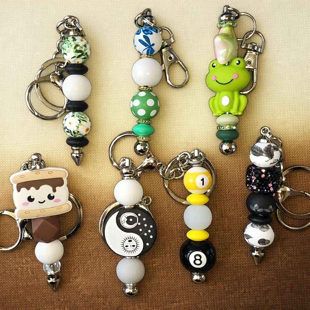 Beaded Keychains - Theme Purple - Etsy
