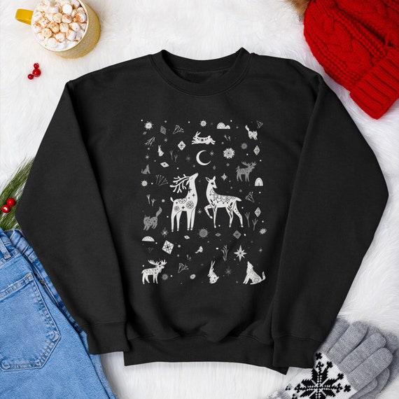 Winter Solstice Christmas Shirt Mystical Nordic Whimsical Woodland