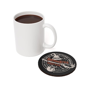 Halloween Witch Coaster - Broomstick Brigade Pagan Decor - Witchy Home Accessories - Gothic Halloween Decor - Wiccan Gift - Occult Coaster
