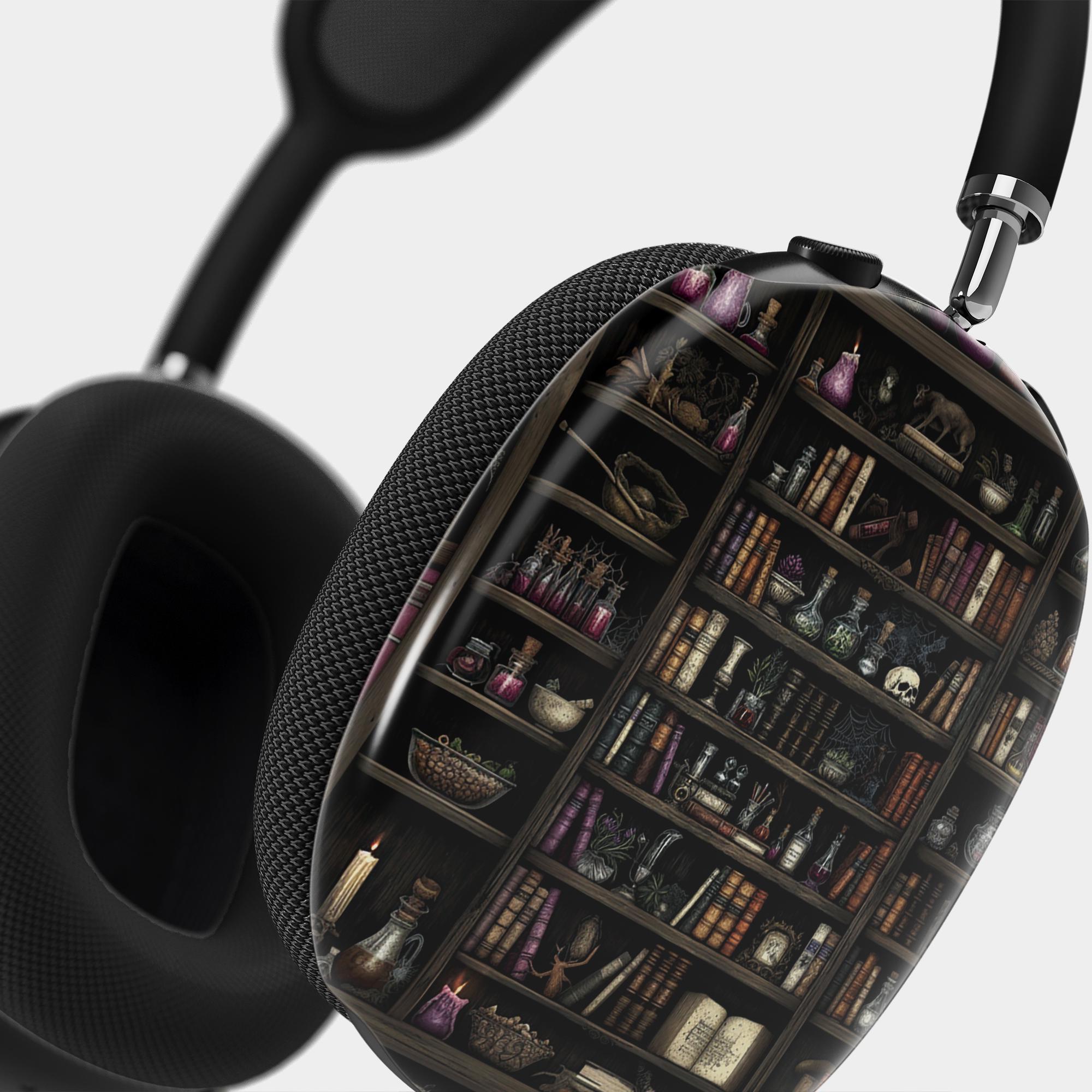 Gothic AirPod Max Cases, Apothecary Library Bookish Holder, Dark Vintage AirPods Cover, Halloween Gift, Macabre Earphone Case, Spooky
