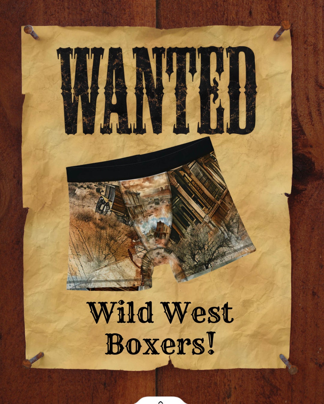 Cowboy Boxers ropa interior del Salvaje Oeste boxers de la ciudad fantasma calzoncillos Old West Boxer Etsy Espana