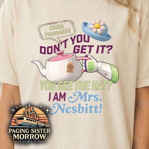 Toy Story Buzz Lightyear Inspired Tee, Mrs. Nesbitt Shirt, Disney Parks Comfort Colors Unisex Tshirt Ivory