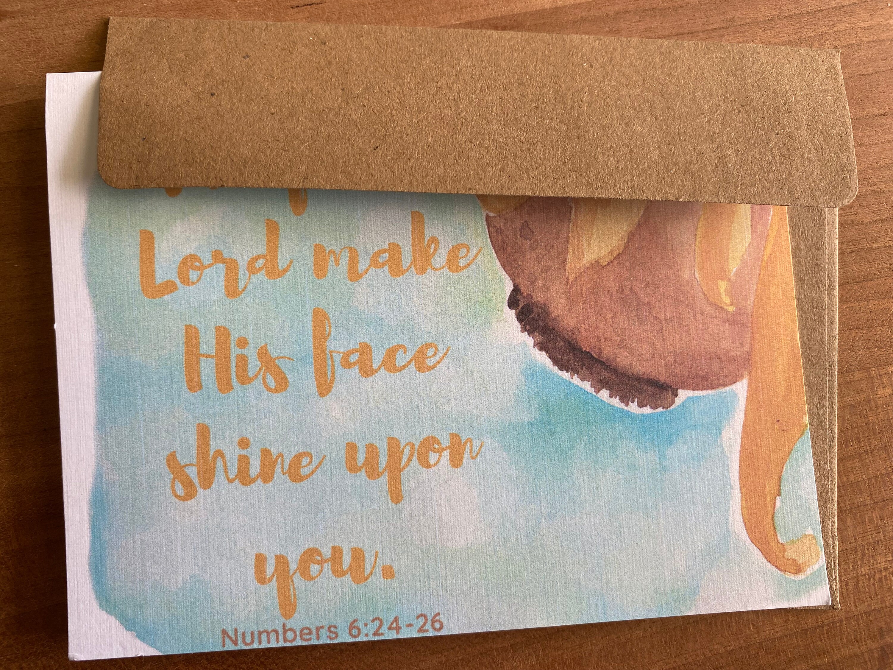 Watercolor Sunflower May the Lord Make His Face Shine on You ...
