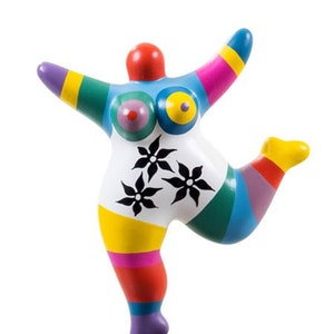 unique handmade Nana sculpture &quot;Candy&quot; tribute to Niki de Saint Phalle, height 19cm / 7.5 inches, made in Germany by Biriney