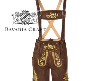 Authentic Lederhosen shorts Real Leather Oktoberfest Hand Crafted Men Shorts
