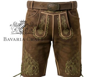 Oktoberfest Bavarian Short Lederhosen Men | Traditional Authentic German Outfit