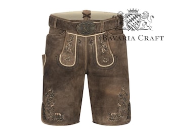 Genuine Suede German Lederhosen: Oktoberfest Bavarian Costume