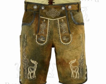 Oktoberfest Bavarian Shorts German Trachten Men Leather Shorts