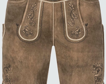 Men’s Authentic Bavarian Lederhosen Shorts | Traditional German Outfit
