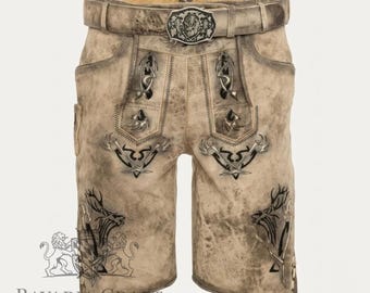 Traditionelles, deutsches Outfit Wiesn-Wildleder-Shorts | Bier-Fest-Wear