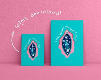 Feminist Spiritual Art Print Download | Sacred Feminine Goddess Poster | Yoniverse Illustration