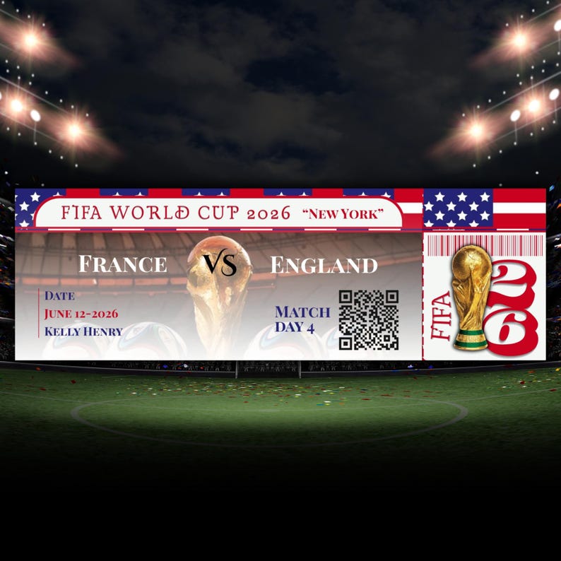 Custom World Cup 2026 Ticket | Matchday Gift (digital Download) - Etsy