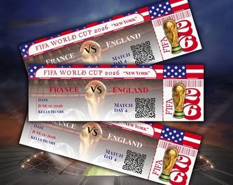 Aangepast ticket WK 2026 | Matchday-cadeau (digitale download)