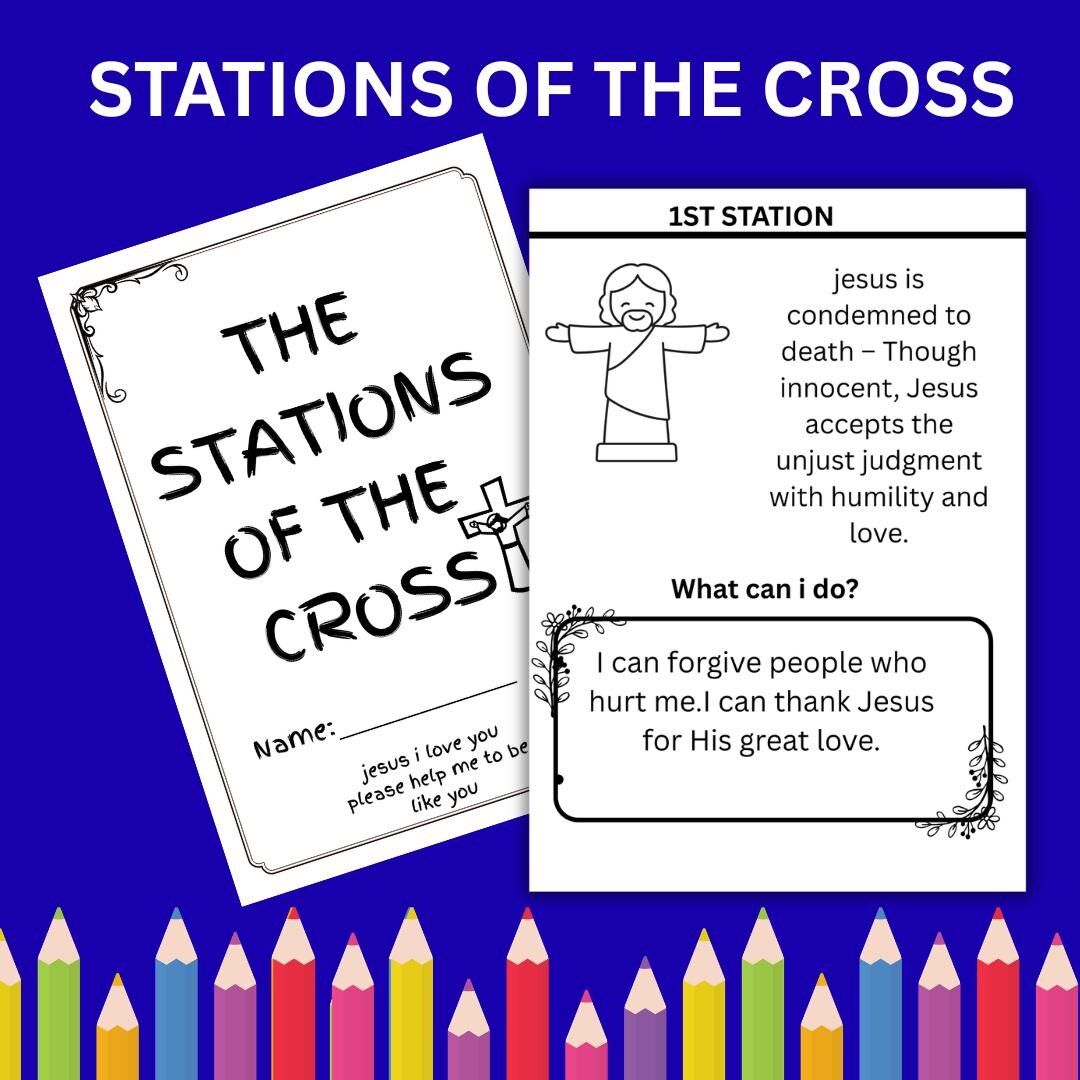 Stations of the Cross Printable, Catholic Lent Activity for Kids ...