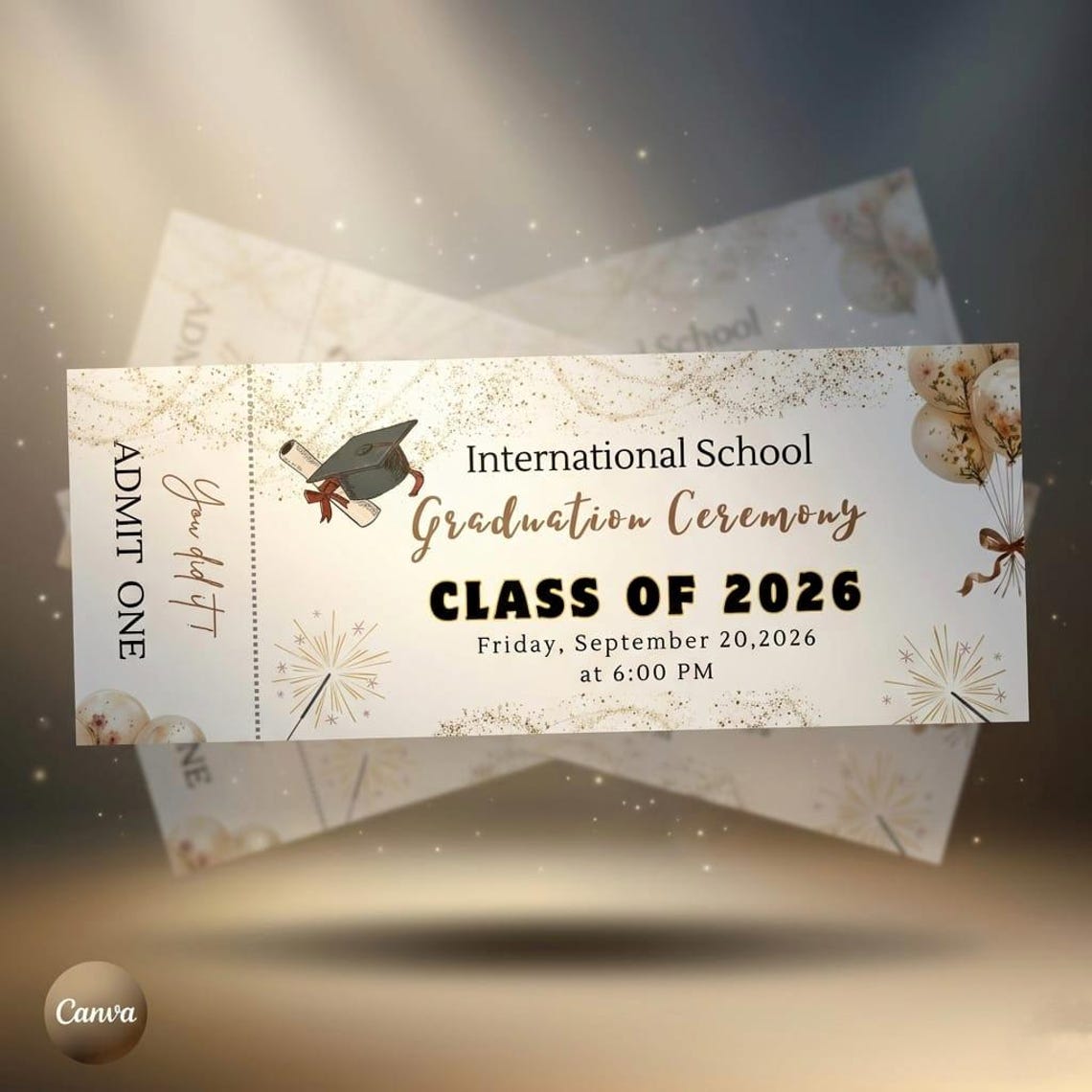 Graduation Ticket Request Graduation Ceremony Ticket Invitation, Class of 2026 Graduation Invite ...