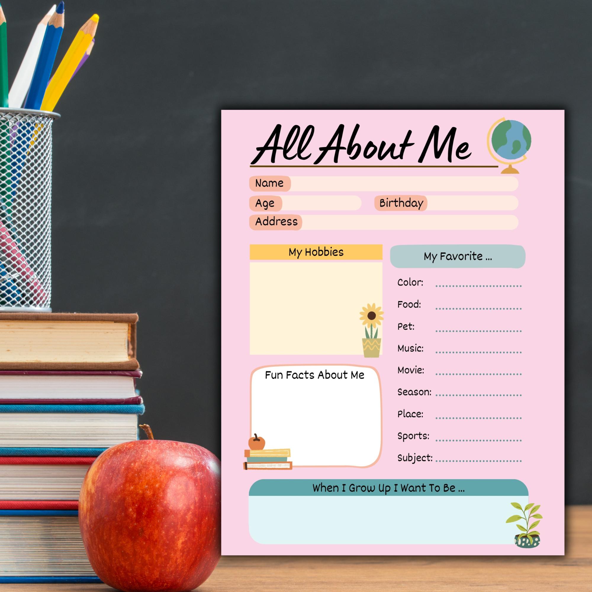 Editable 'all About Me' Teacher & Student Canva Template, Classroom ...