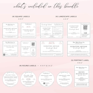 Editable Label Bundle Home Bakery Business, Cottage Food Sticker, Sourdough Bread Box, Cookie Bag QR Code Canva Template