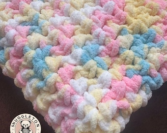 Super Soft Handmade Crochet Baby Blanket, Chunky Knit Style, Custom Made