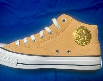 Converse 24k Gold Leaf Logo Custom Canvas Chuck Taylor All Stars Size 10.5