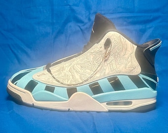 Custom Nike Air Jordan Dub Zero With .925 Silver Chain Size 10