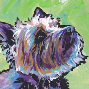 Cairn Terrier dog modern Dog art print pop art bright colors 8.5x11