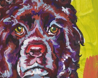 COCKER SPANIEL dog portrait print of pop art painting bright colors 12x12