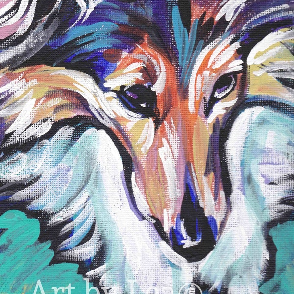 Lea Abstract Dog Art Etsy