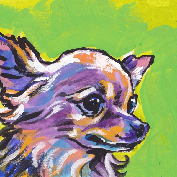 Chihuahua portrait moderne Chihuahua impression d’art de chien de peinture pop art 8.5x11 »