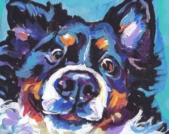Portret Berner Sennenhond BERNER PRINT van moderne pop-art schilderij 8,5 x 11"