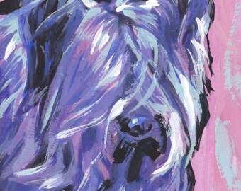 Skye Terrier Modern Dog Kunstdruck Pop Hund Malerei leuchtende Farben 8,5x11