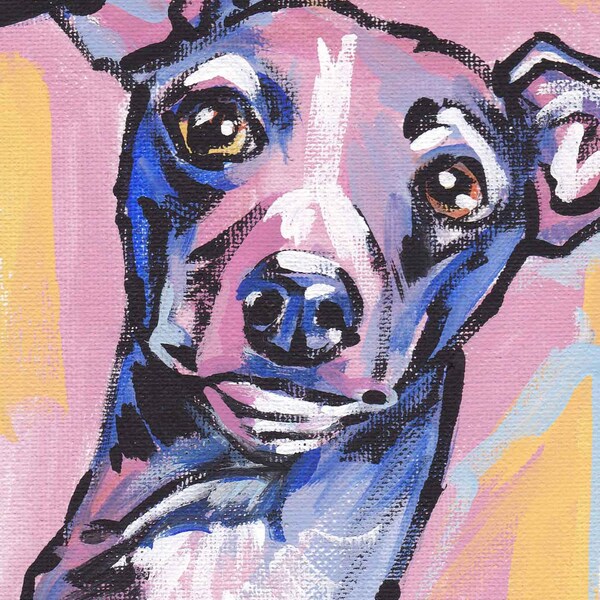 Lea Abstract Dog Art Etsy