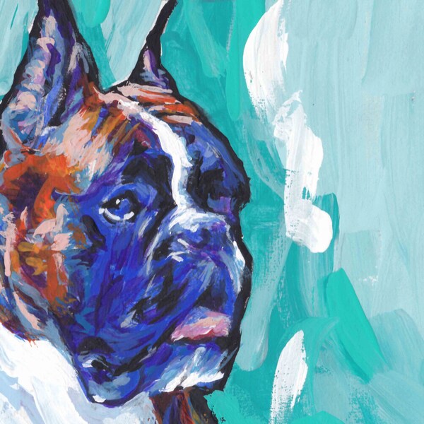 Lea Abstract Dog Art Etsy