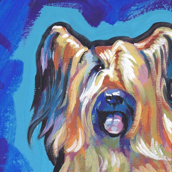 Briard portrait art impression de pop art moderne peinture de