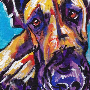 Great Dane art print pop dog art bright colors 8.5x11" LEA