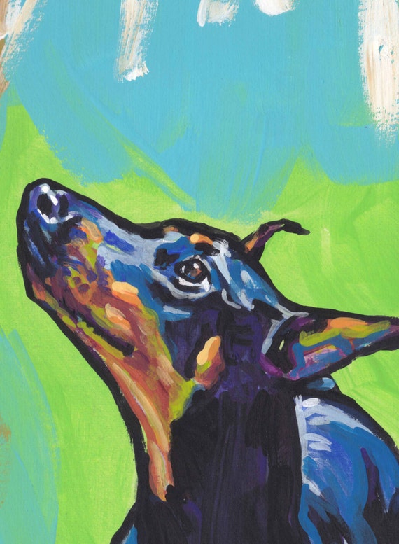 abstract doberman art