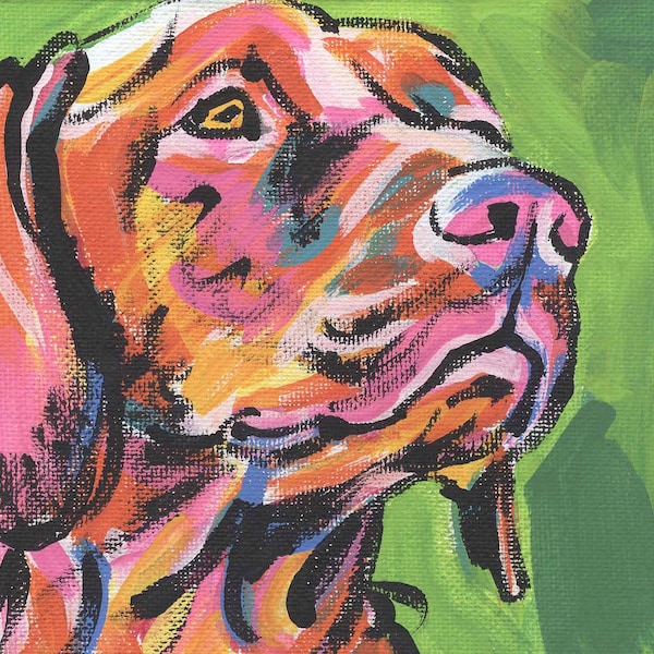 Hungarian Vizsla modern Dog art print pop art bright colors 13x19"