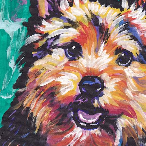 Lea Abstract Dog Art Etsy