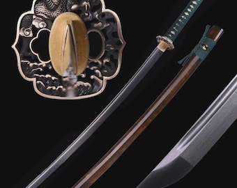 Handmade damascus katana Real - Hand forged full tang Japanese Samurai katana sword