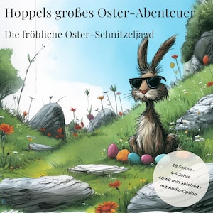 Easter scavenger hunt for children aged 4-6 – Easter treasure hunt PDF for printing with audio