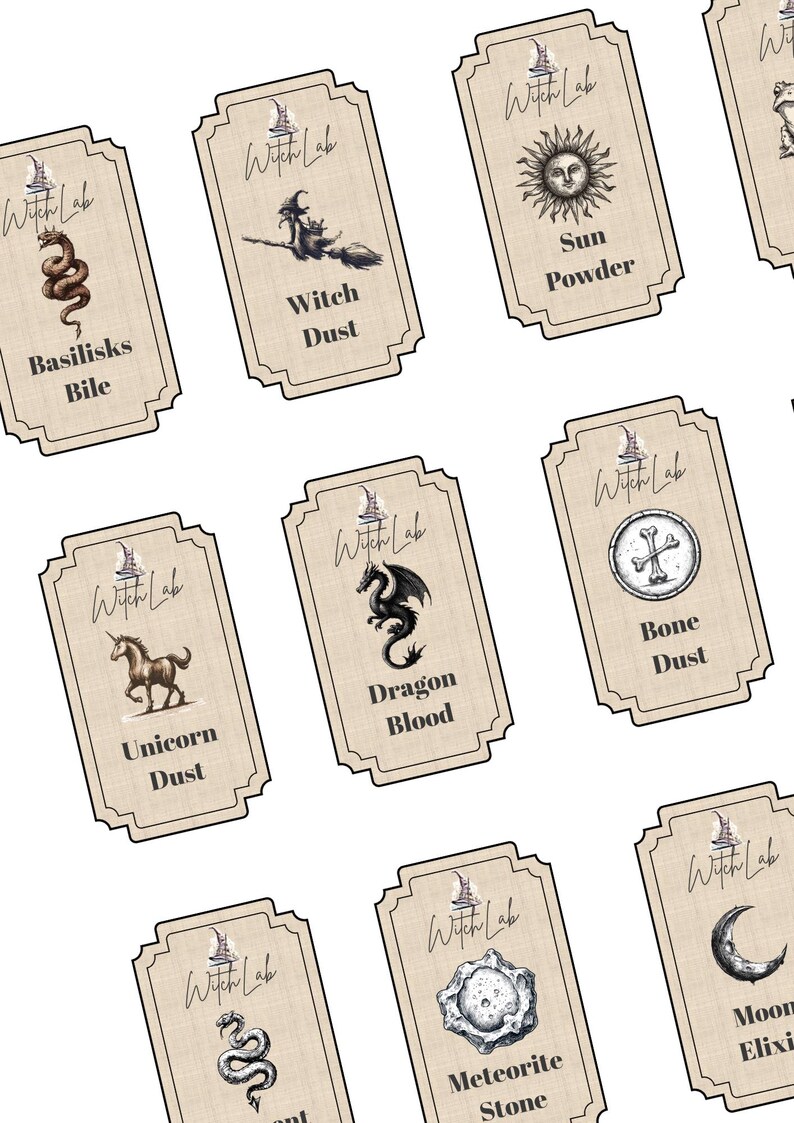 Printable Magic Potion Labels | Witch Ingredient Tags for Kids ...