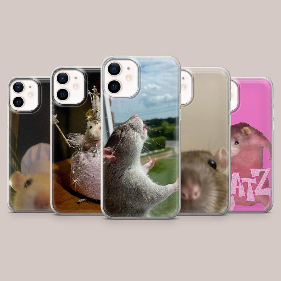 Funny Rat Phone Case Mouse Meme Cover for iPhone 17, 16pro, 15, 14, 13 ...
