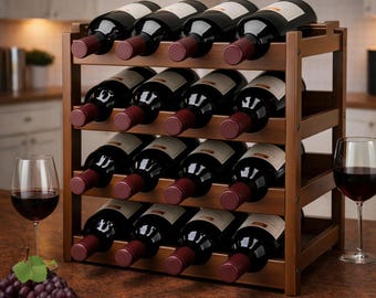 Modernes Weinregal, Tischweinflaschenhalter, Arbeitsplattenweinlagerung, elegantes Wohndekor, Einweihungsgeschenk, Weinliebhabergeschenk, moderne Art