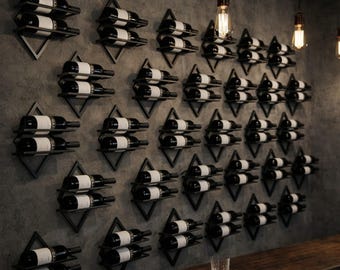Flaschen-Weinregal-Wand befestigt, Schwarz-Gold-Eisen-Weinhalter mit hängendem Weinglasregal, moderner Ausstellungsstand für Küche, Bar, Wohnkultur