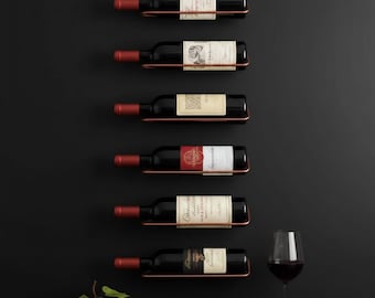 An der Wand befestigtes Weinregal im europäischen Stil Einzelflaschenhalter Eleganter dekorativer Displayrahmen-Suspendierung Wein-Lagerung Hausbar-Dekorgeschenk