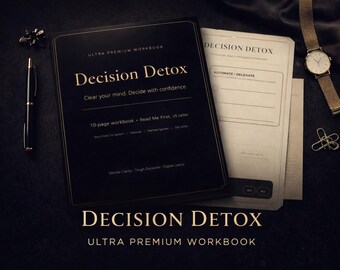 Decision Detox Ultra Premium – Ćwiczenia z podejmowania decyzji | Przestań za dużo myśleć | Zyskaj jasność umysłu i pewność siebie | Cyfrowy plik PDF