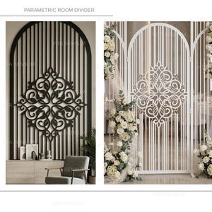 Parametric Room Divider Panel | Laser Cut CNC File | Wedding Backdrop | Wall Art | Digital Download