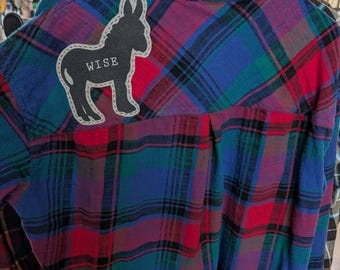 upcycled flannel shirt womens xxl