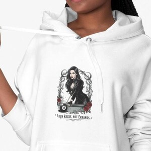 Sudadera de billar para mujer, jugadoras de billar, yo dirijo racks, no recados, camiseta de bola 8, sudadera holgada con capucha, regalo de billar para ella