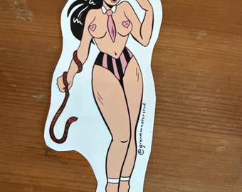 Adesivo Pin-Up Donna Serpente